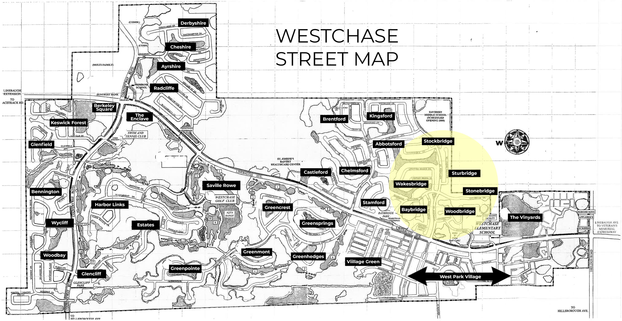 Map of The Bridges Westchase