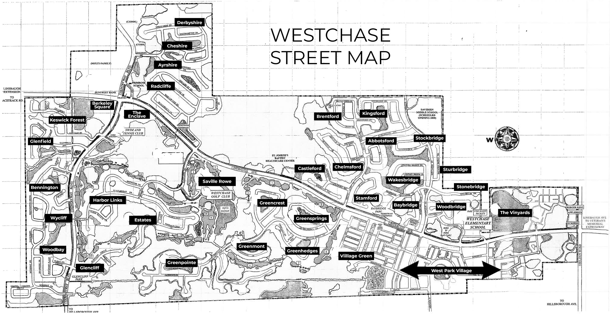 westchase street map