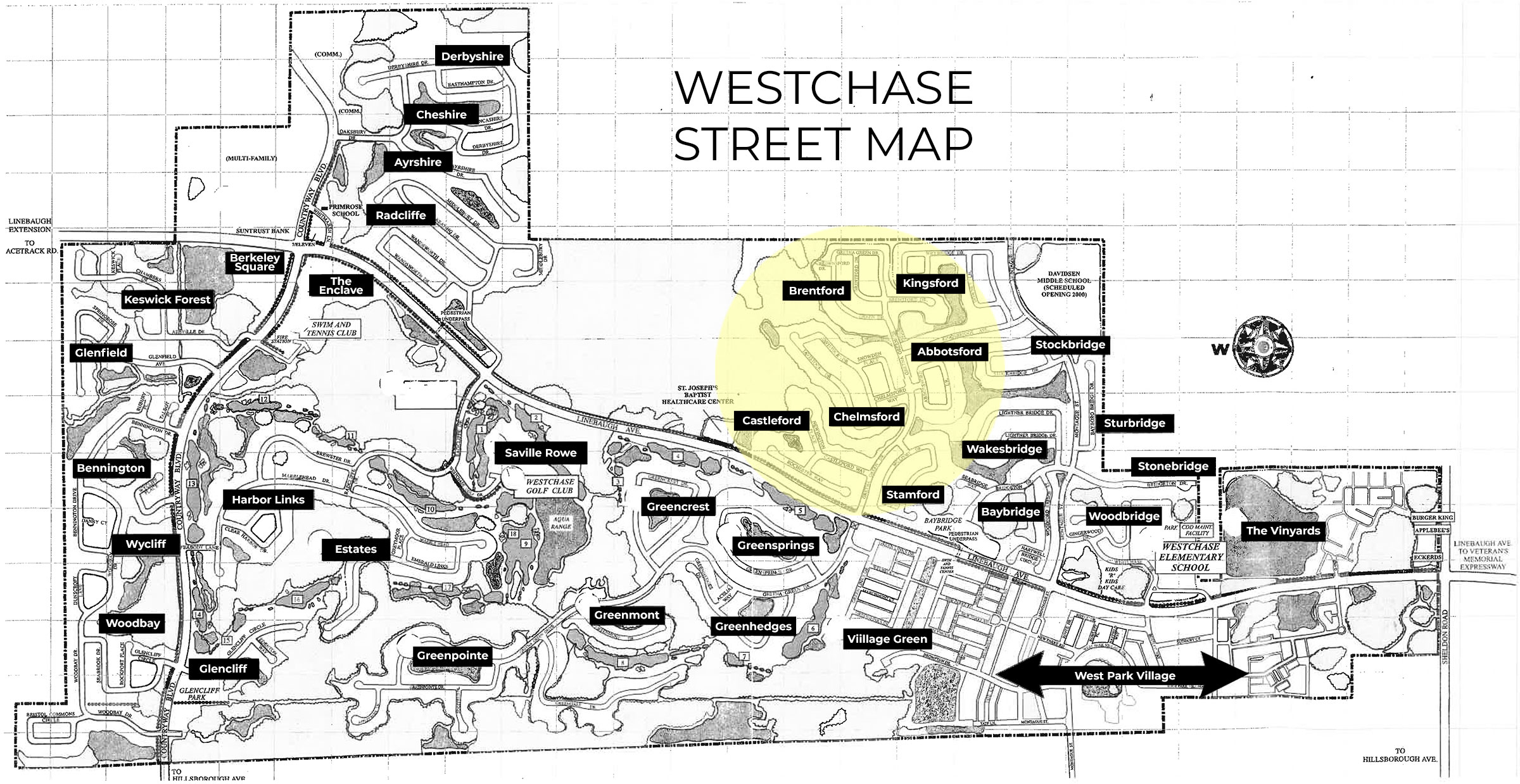 Map of The Fords Westchase