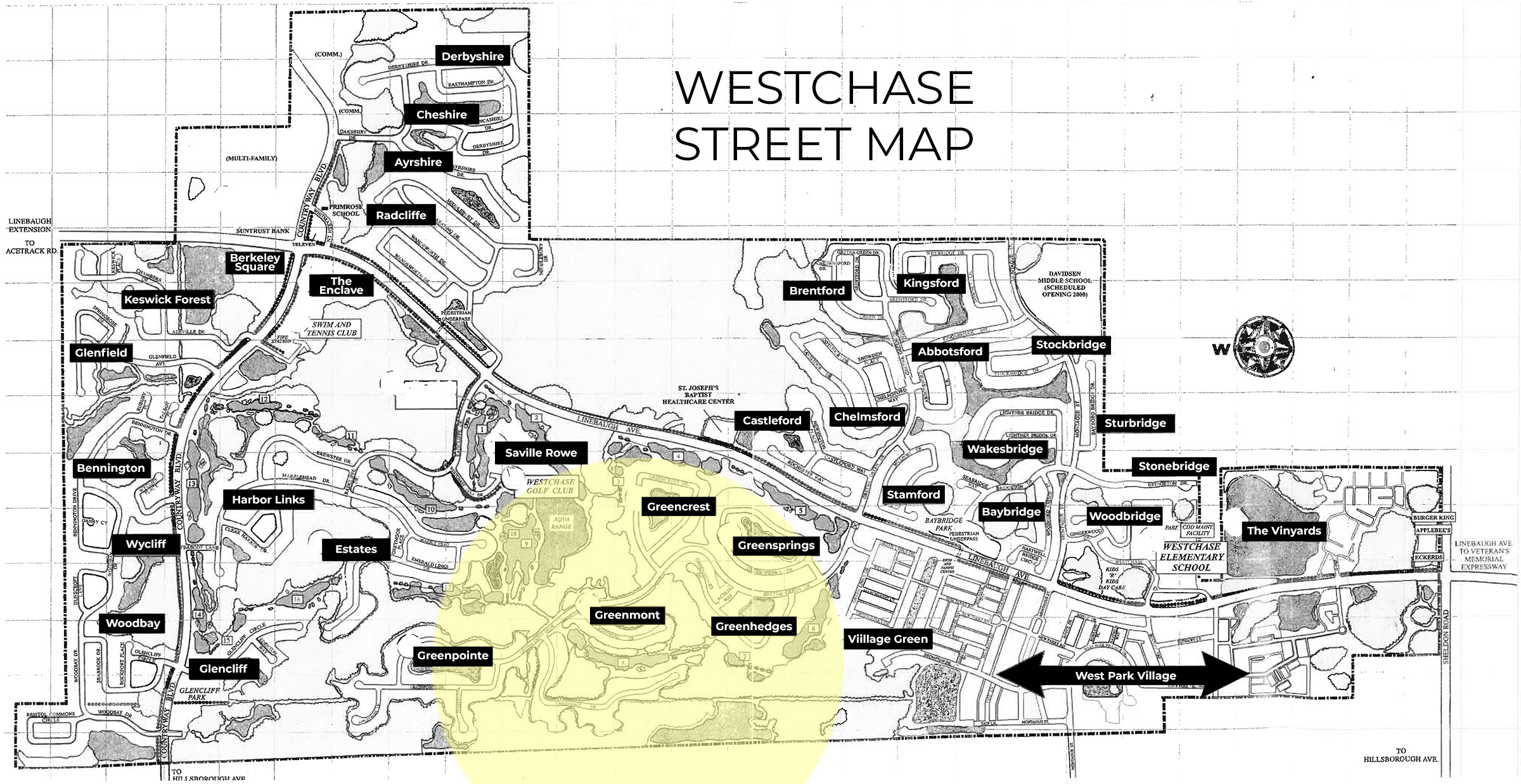 Map of The Greens Westchase