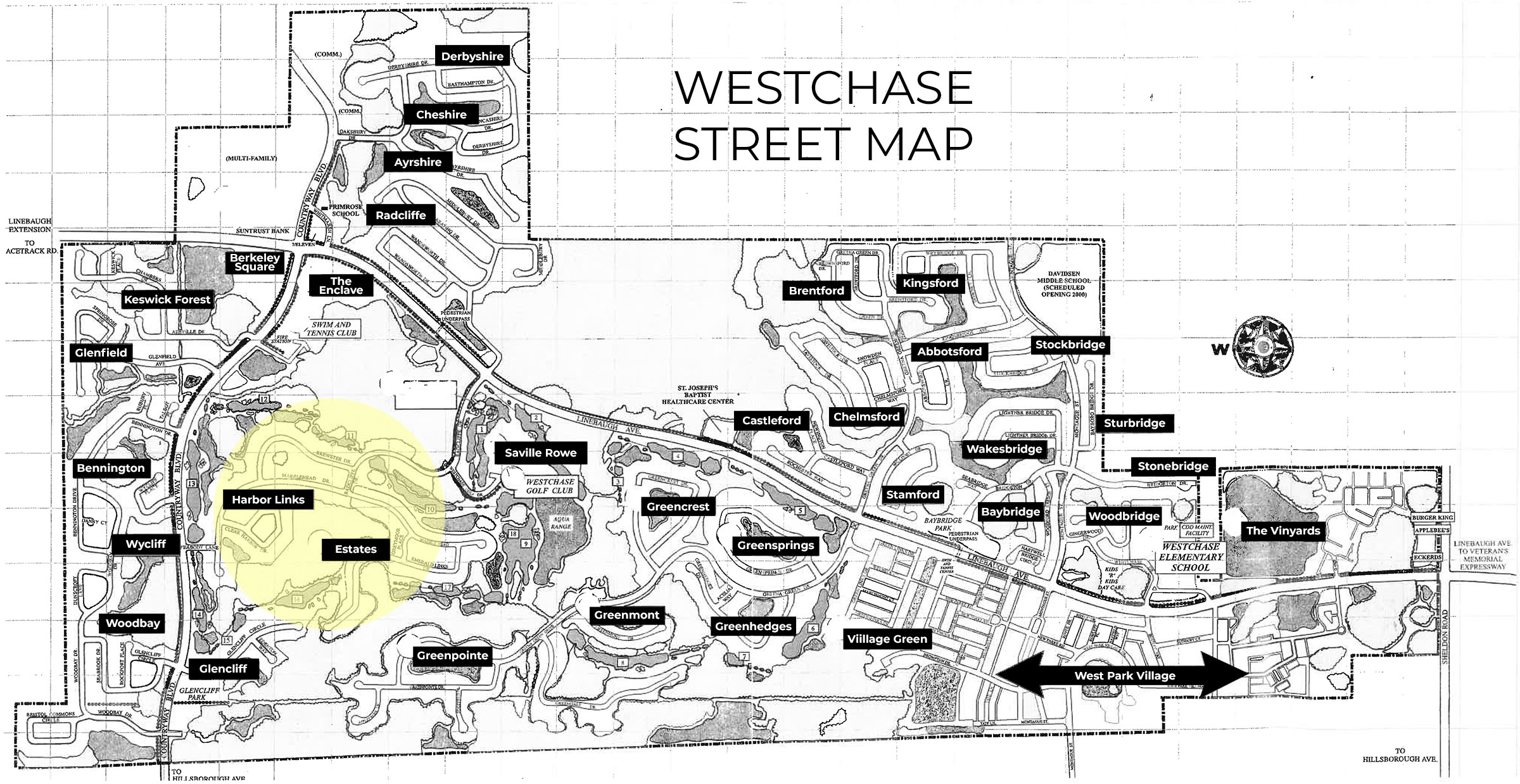 Map of Harbor Links/The Estates Westchase