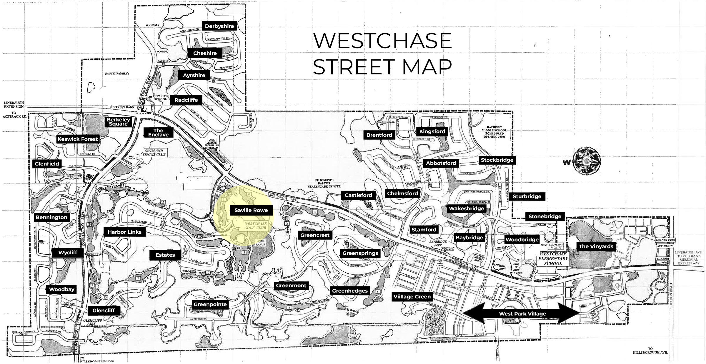 Map of Saville Rowe Westchase