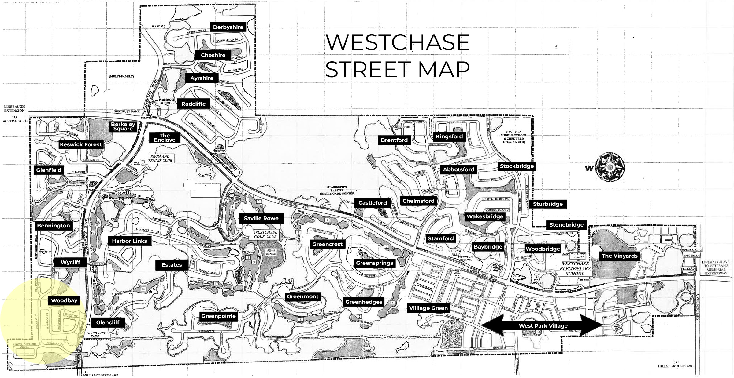 Map of Woodbay Westchase